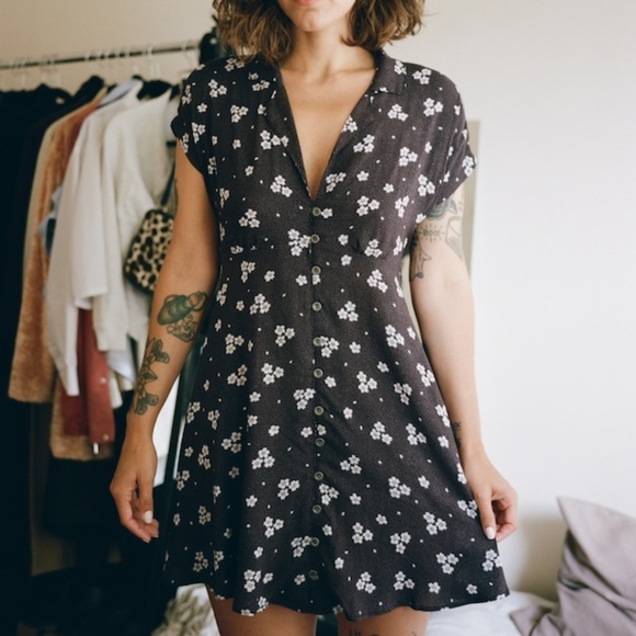 Urban Outfitters Dresses & Skirts - Kimchi Blue | Lucy Floral Printed Shirt Dress